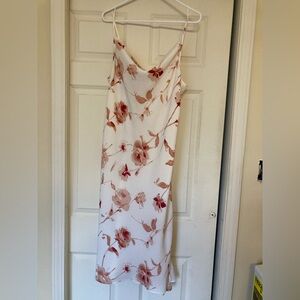 New York & Company White Floral Maxi Dress